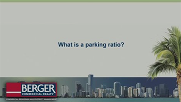 What is a parking ratio?