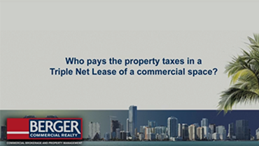 Who pays the property taxes on a commercial space?
