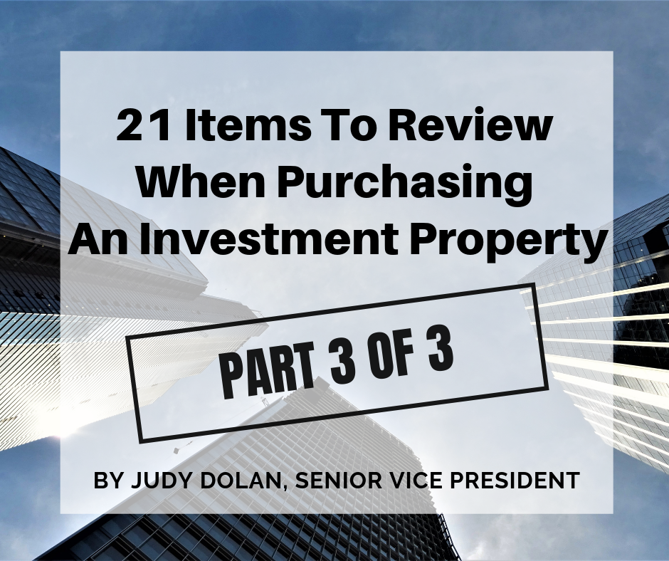 21 Items To Review When Purchasing An Investment Property – Part 3