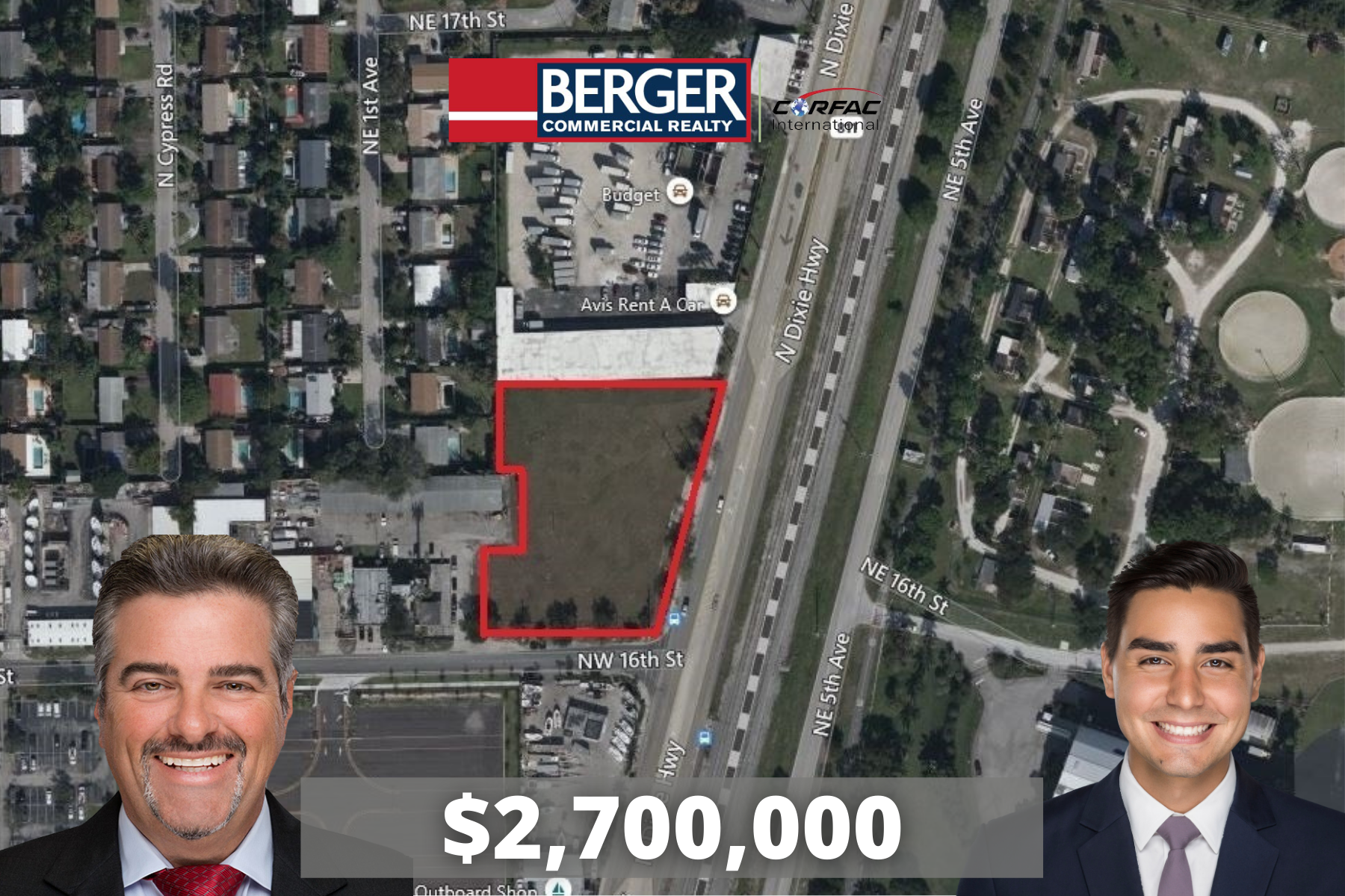 Berger Commercial Realty Negotiates Sale Of One Of The Last Remaining Industrial Zoned Parcels On Dixie Highway In Pompano Beach