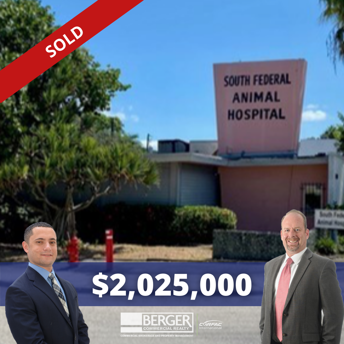 Berger Commercial Realty’s Bill McGee III And Jordan Beck Negotiate Sale Of Former Animal Hospital