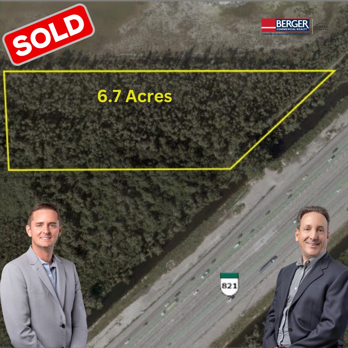 Berger Commercial Realty’s Jonathan Thiel, Lawrence Oxenberg Negotiates Sale Of 6.7 Acres